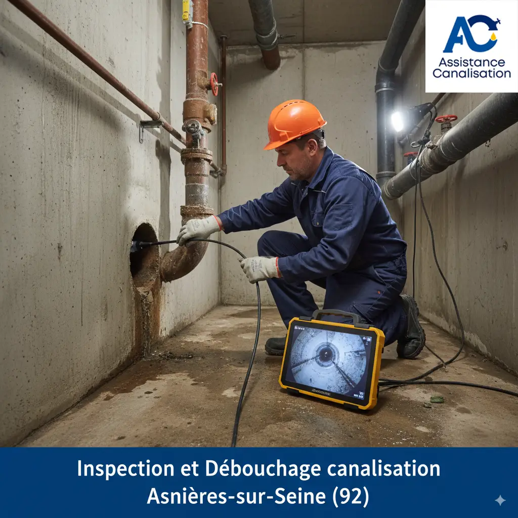 Intervention debouchage canalisation Asnieres-sur-Seine