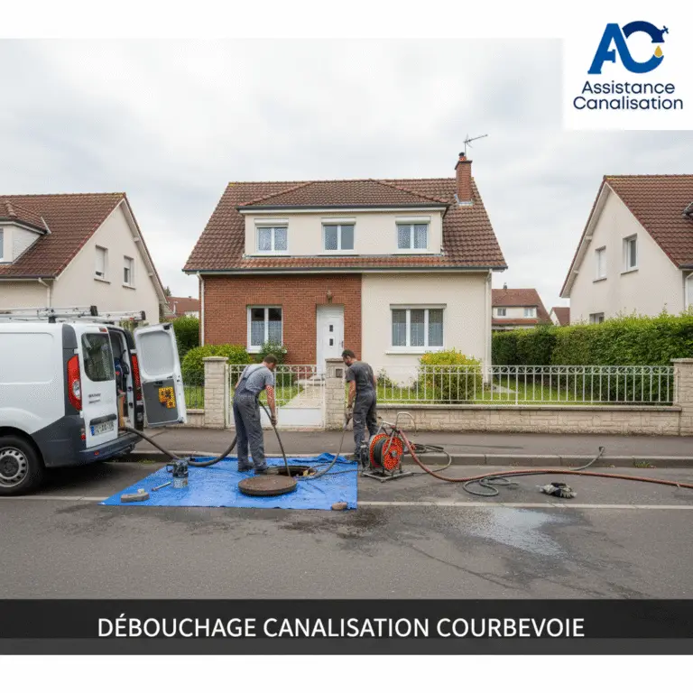 Intervention debouchage canalisation Courbevoie